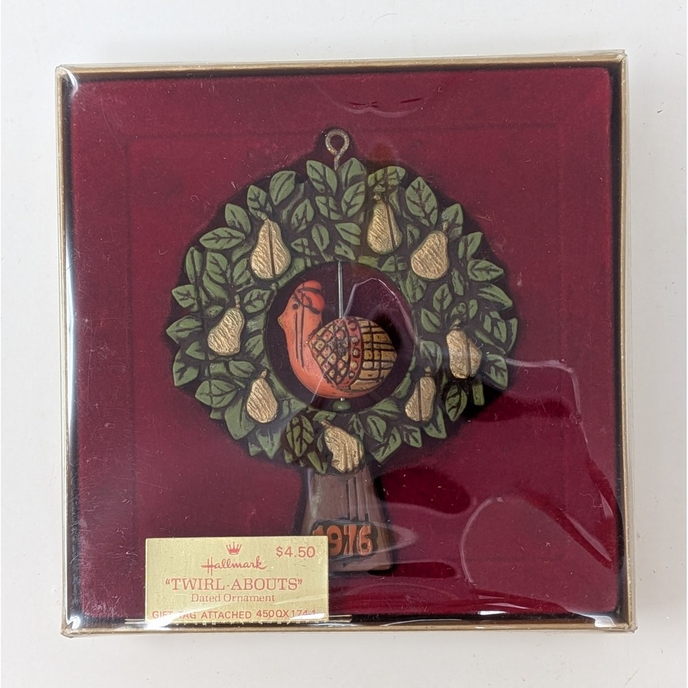 Hallmark Twirl Abouts Christmas Ornament Partridge In A Pear Tree 1976